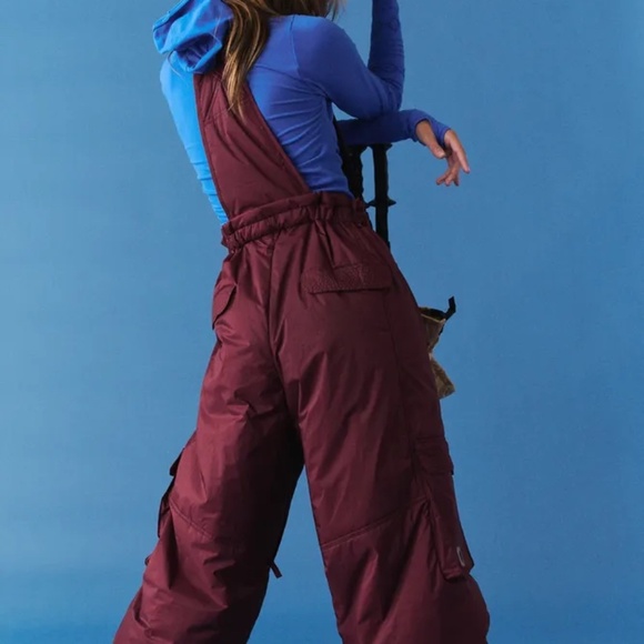 Free People Dew Point Overalls - Oxblood - Picture 3 of 4
